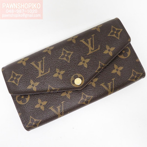 ルイヴィトン LOUIS VUITTON モノグラム ポルトフォイユ・サラ／二つ折り長財布 M60531 ブラウン 中古 [質イコー]