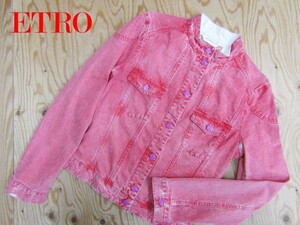 ★エトロ ETRO★レディース ジージャンタイプ 後染め デニムジャケット★R70202010A