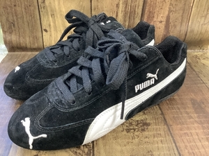 W2a PUMA プーマ スニーカー スピードキャット 22㎝ ブラック スウェード 靴 現状品