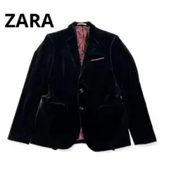 ZARA ãƒ™ãƒ­ã‚¢ã€€ãƒ†ãƒ¼ãƒ©ãƒ¼ãƒ‰ã‚¸ãƒ£ã‚±ãƒƒãƒˆã€€ãƒ–ãƒ©ãƒƒã‚¯ã€€42 XL è£�åœ°ç·�æŸ„