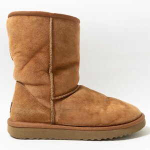 UGG Australia アグ クラシックショート 5825 ムートンショートブーツ W10サイズ 27.0cm相当 チェスナット 茶系 カジュアル 秋冬 暖か 靴