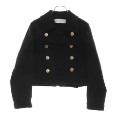 Christian Dior (ã‚¯ãƒªã‚¹ãƒ�ãƒ£ãƒ³ãƒ‡ã‚£ã‚ªãƒ¼ãƒ«) 23AW Cropped Peacoat ã‚¦ãƒ¼ãƒ« ã‚«ã‚·ãƒŸãƒ¤ ã‚¯ãƒ­ãƒƒãƒ—ãƒ‰ ãƒ”ãƒ¼ã‚³ãƒ¼ãƒˆ ãƒ–ãƒ©ãƒƒã‚¯ ãƒ¬ãƒ‡ã‚£ãƒ¼ã‚¹ 340C48A0060