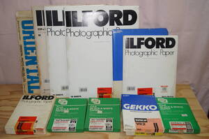 白黒印画紙　未開封含む　ILFORD　FUJI　（4つ切り　６つ切り　キャビネ　ポストカード）