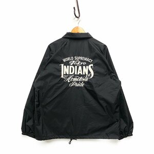 TOKYO INDIANS MC 東京インディアンズ 刺繍入り ナイロン コーチジャケット ブラック サイズXL 正規品 / 32469