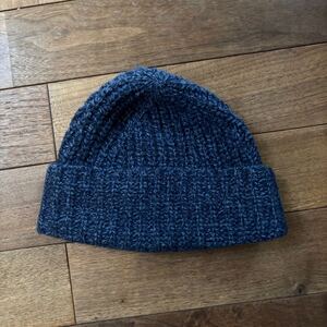 POLO RALPH LAUREN ポロ ラルフ ローレンKNIT CAP POLO BEANIE ニットキャップ ビーニー ブルー ネイビー 美品 ニット帽 ビーニーキャップ