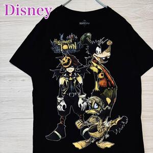 【入手困難】 Disney ディズニー　キングダムハーツ　Tシャツ　Lサイズ　海外輸入　ソラ　ドナルド　グーフィー　ハロウィン　キャラクター