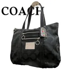 COACH  POPPY  トートバッグ  オプアート シグネチャー 13826