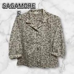 SAGAMOREレトロ花柄シャツFフェアリーグランジy2k日本製　微光沢　リネン