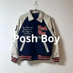 Posh boy 牛革 レザー スタジャン ワッペン ロゴ ヴィンテージ 古着