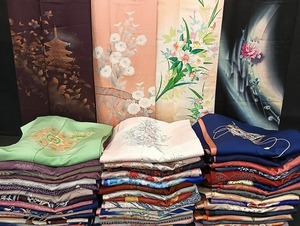 平和屋着物■1円 訪問着 まとめて 50点 孔雀 風景 松竹梅 薔薇 花柄 作家物 相良刺繍 駒刺繍 金彩 など 未使用品あり 全て正絹 bbb685