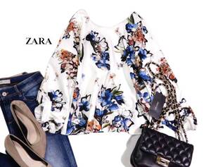 未使用 ザラ ZARA BASIC 大人素敵スタイル☆前後2ウェイ ブラウス トップス XS