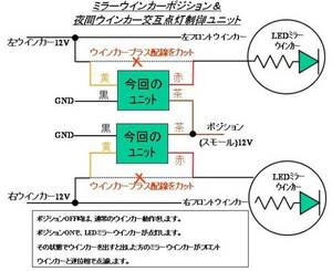 ■ミラーウインカーポジション＆夜間ウインカー交互点滅ユニット