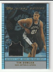 Tim Duncan　2003　Topps Jersey Edition　AWAY　　Spurs　ダンカン　Greatest 75　Hall of the Fame　殿堂