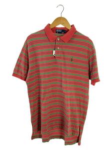 POLO RALPH LAUREN◆ポロシャツ/L/コットン/RED/ボーダー