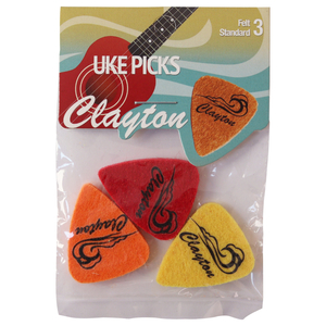 Clayton USA クレイトン UKL/3 Uke Picks Wave ウクレレピック フェルトピック×3枚