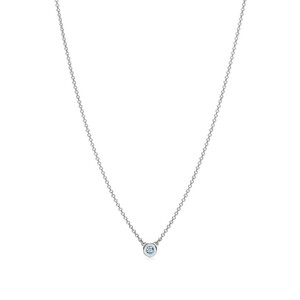 送料無料 極美品★ティファニー カラーバイザヤード アクアマリン ネックレス TIFFANY&Co 一粒 ペンダント シルバー 即決