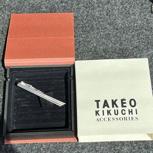 ネクタイピン タイピン　タケオキクチ 銀色 シルバーカラー TAKEO KIKUCHI 箱付き TK