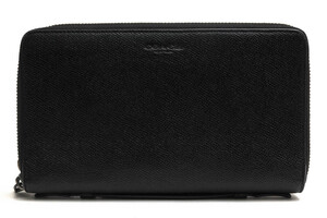 COACH コーチ 長財布 F59114 Double Zip Travel Organizer In Crossgrain Leather ダブルジップ トラベルオーガナイザー クロスグレインレ