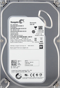 Seagate ST500DM002-1BD142-502 DP/N 09CF26 3.5インチ SATA600 500GB 1055回 10144時間