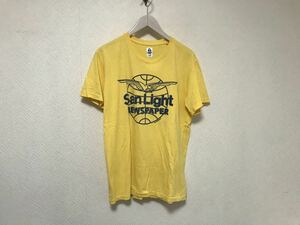 本物ハリウッドランチマーケットHRMコットンプリント半袖Tシャツメンズサーフアメカジミリタリーワークイエロー2M日本製