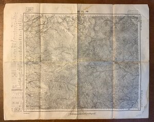 PA-9058 ■送料無料■ 長野県 御代田 浅間山 地図 古地図 古書 古文書 案内 紙 印刷物 昭和21年 縦46cm 横58cm ●汚れ＆破損あり/