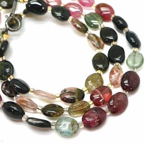 ◆天然マルチカラートルマリンネックレス◆A 約14.0g 約43.2cm tourmaline jewelry necklace ジュエリー DC0/DC