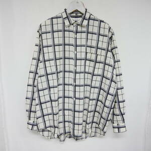 【1円】良好 国内正規 WELLDER ウェルダー 19SS Standard Shirt ウールチェックシャツ WM19SSH02 WHITE BLACK 白 黒 3