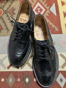 トリッカーズ ダイナイトソール BOURTON バートン 5633 カントリーシューズ SIZE61/2 【定価￥121,000】ブラックボックスカーフ