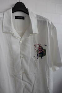 即決 18SS UNDERCOVER アンダーカバー × CARNE BOLLENTE アート刺繍装飾 半袖開襟シャツ オープンカラーシャツ メンズ 3 UCV9401