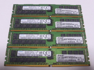メモリ サーバーパソコン用 Samsung DDR4-2666(PC4-21300) ECC Registered 32GBx4枚 合計128GB 起動確認済です M393A4K40CB2-CTD7Y