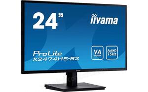 【中古】マウスコンピューター iiyama モニター ディスプレイ X2474HS-B2(23.6型/ホワイトLEDバックライト/ブルーライトカット