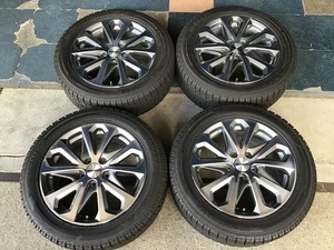 美品 バリ山 中古 ヨコハマ スタッドレス タイヤ 215/55R17 215/55-17 ホンダ 純正 モデューロ アルミ SET オデッセイ ヴェゼル 流用 球面