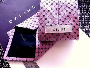 ☆状態並N☆5652■セリーヌ【ＣＥＬＩＮＥ】【刺繍・総ロゴ】ネクタイ