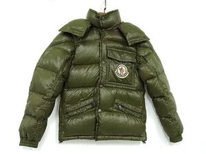 1円 MONCLER モンクレール Z7HJ816 コミックラベル ナイロン100％ ダウンジャケット アウター 上着 表記サイズ 00 洋服 カーキ系 AY8852