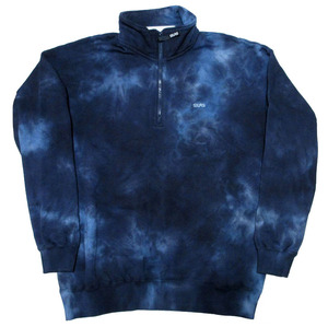 SILAS (サイラス) TIE-DYE HALF ZIP SWEATSHIRT XLサイズ ネイビー スウェット ハーフジップ 品番: 110233012010