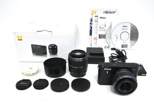 Nikon ニコン 1 J1 + 1 NIKKOR 10-30mm F3.5-5.6 VR + 30-110mm F3.8-5.6 VR ミラーレス一眼 デジタルカメラ 箱 20809660