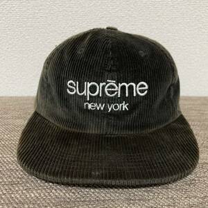 Supreme Corduroy Classic Logo 6-Panel Cap Black 15ss 2015年 黒 ブラック コーデュロイ クラシックロゴ 6パネル キャップ