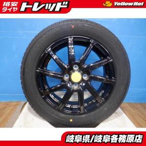 【中古ホイール+新品タイヤ4本】AIRBERG 15x5.5J+42 4H100 + 輸入タイヤ 185/60R15 アクア フィルダー ヴィッツ インサイト等 各