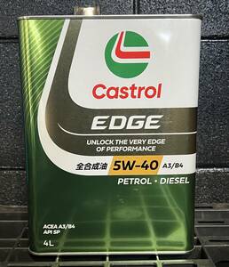 カストロール エッジ 5W-40 4L×1缶 エンジンオイル ②全合成油 API SP A3/B4 EDGE CASTROL ガソリン・ディーゼルエンジン