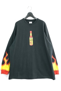 19AW VETEMENTS Black Hot Sauce Long Sleeve Tee ヴェトモン ブラック ホットソース 長袖 ロング Tシャツ コットン Mサイズ MAH20TR010