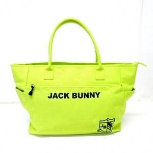 ジャックバニー JackBunny!! ボストンバッグ - キャンバス ライトグリーン×ネイビー 本体ロックなし 美品 バッグ