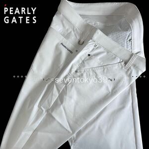 新入荷 本物 新品 41277167 PEARLY GATESパーリーゲイツ/7(サイズ3L)超人気 ストレッチツイルパンツ フライングラビットモチーフ 日本製