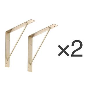 ★¥37,800- ウッドワン サンカクブラケット 2個入 ×2セット ★wood one ワンズストア diy 棚 ラック ステンレス 真鍮