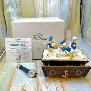 限定2500個 レア★ドナルド ダック Donald Duck フィギュア Character Study Watch Collection 陶器製 ケース付き★ディズニー Disney TDL