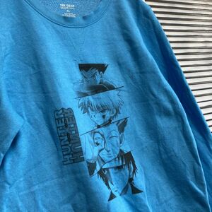 AUMB 1スタ 水色 アニメ スウェット ハンターハンター HUNTERHUNTER キャラ 90s 00s ビンテージ 古着 卸 仕入れ kg