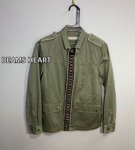 ■BEAMS HEART ビームスハート■軍物長袖シャツ:S〜M☆TS-118