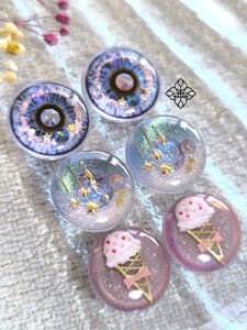 WASABI 3セット ブライス アイシードール アイチップ 【ハンドメイド アイ】 〇Blythe〇 a05