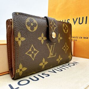 3805【極美品】LOUIS VUITTON ルイヴィトン モノグラム ポルトモネ ビエ ヴィエノワ がま口 二つ折り財布 ウォレット M61663/TH1025