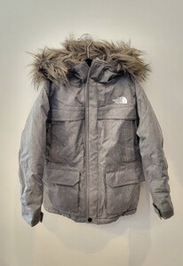 THENORTHFACE ノースフェイス 本物美品 マクマードパーカー ダウン グレー フードボア取外可 120 ポケット6 防寒撥水 ユニセックス 即発可