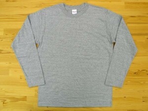 Printstar 00102-CVL 5.6oz ヘビーウェイト長袖Tシャツ 3XLサイズ 杢グレー 1枚 無地 102ロンT 新品 クロネコゆうパケット350円発送可 灰